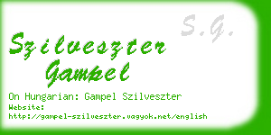 szilveszter gampel business card